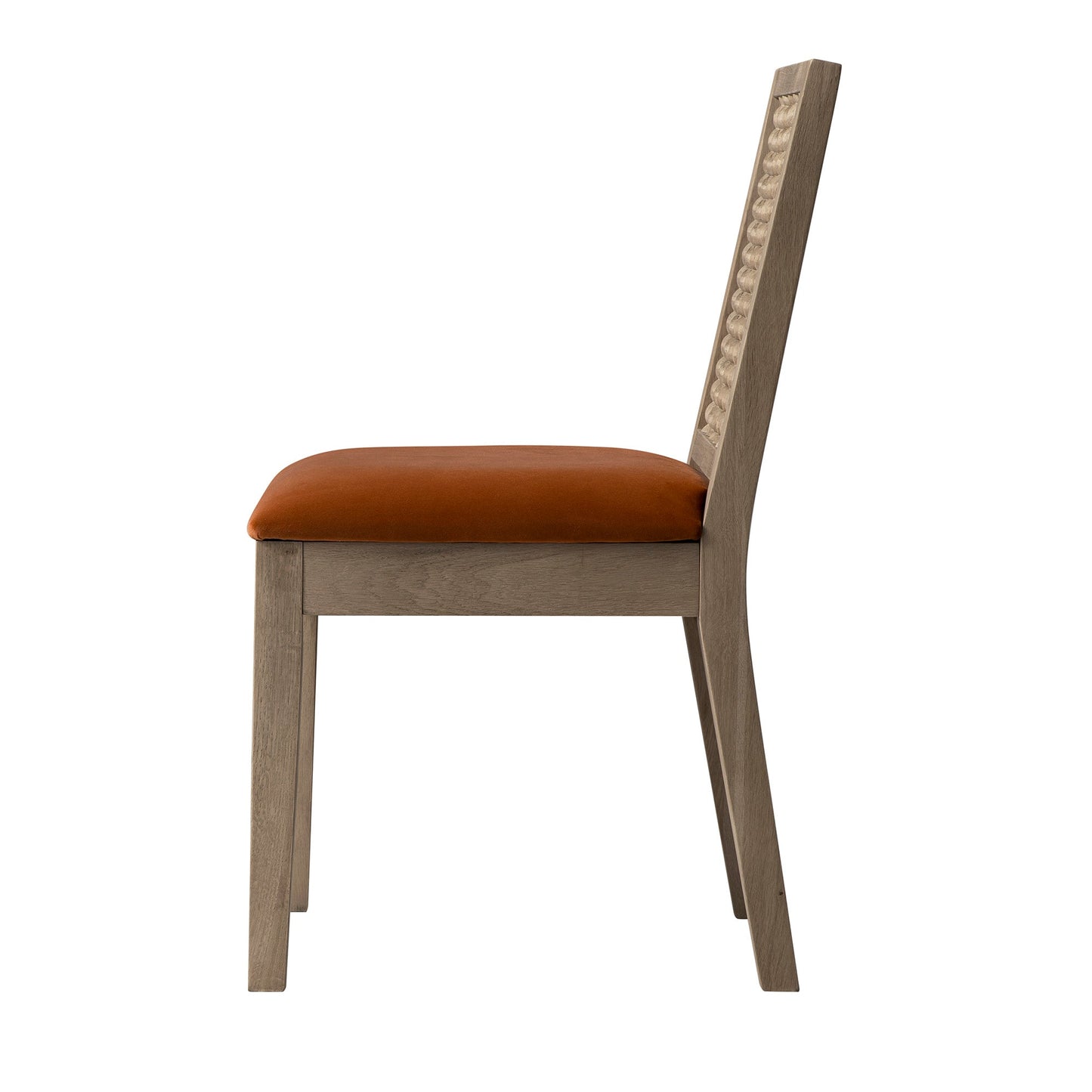 Ensemble de 2 chaises de salle à manger Hemingford en velours rouille et chêne lavé