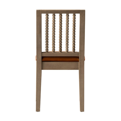 Ensemble de 2 chaises de salle à manger Hemingford en velours rouille et chêne lavé