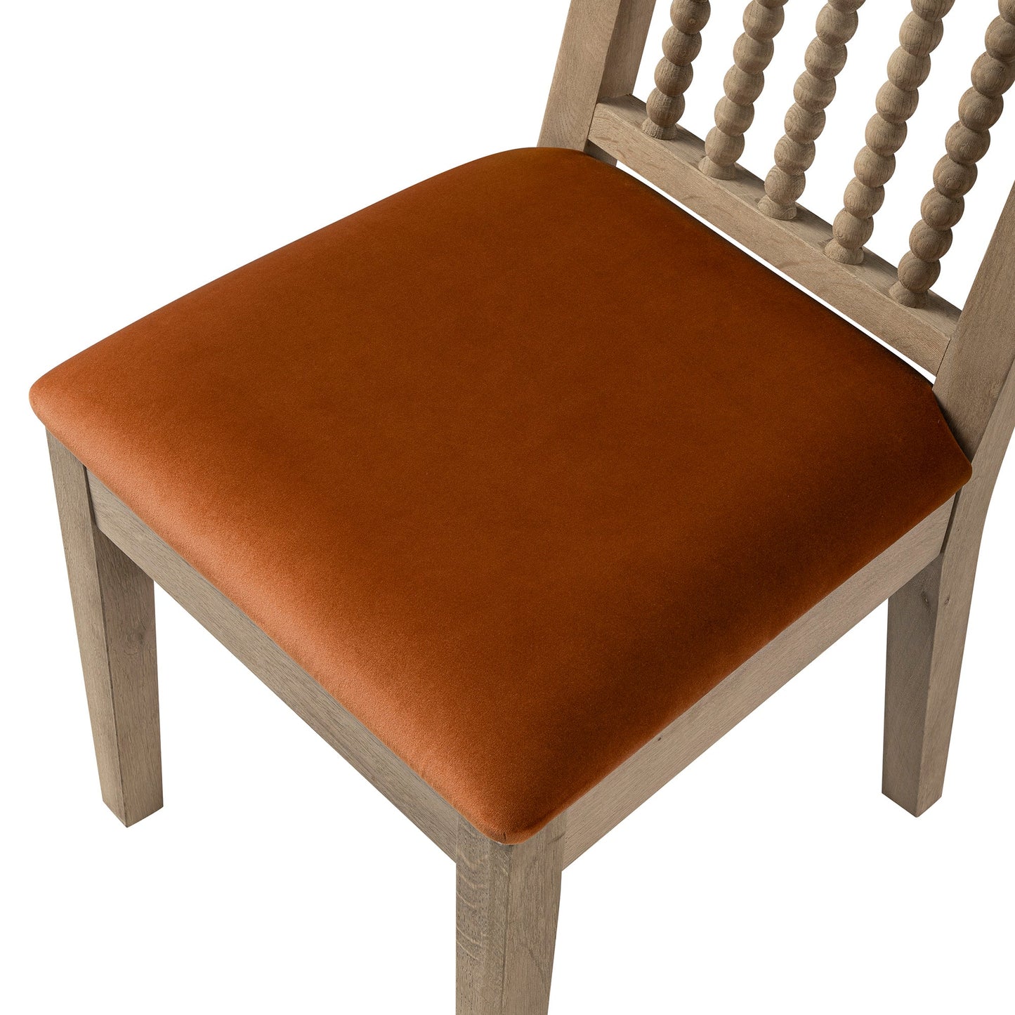 Ensemble de 2 chaises de salle à manger Hemingford en velours rouille et chêne lavé