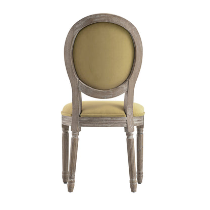 Ensemble de 2 chaises de salle à manger classiques en chêne patiné Lainston, velours caramel