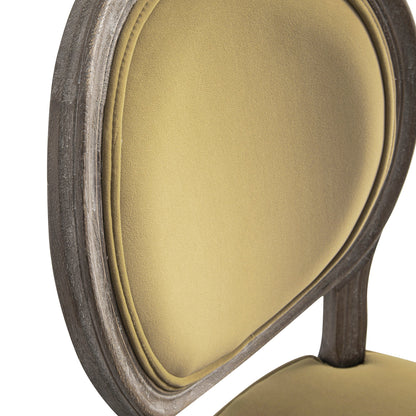 Ensemble de 2 chaises de salle à manger classiques en chêne patiné Lainston, velours caramel