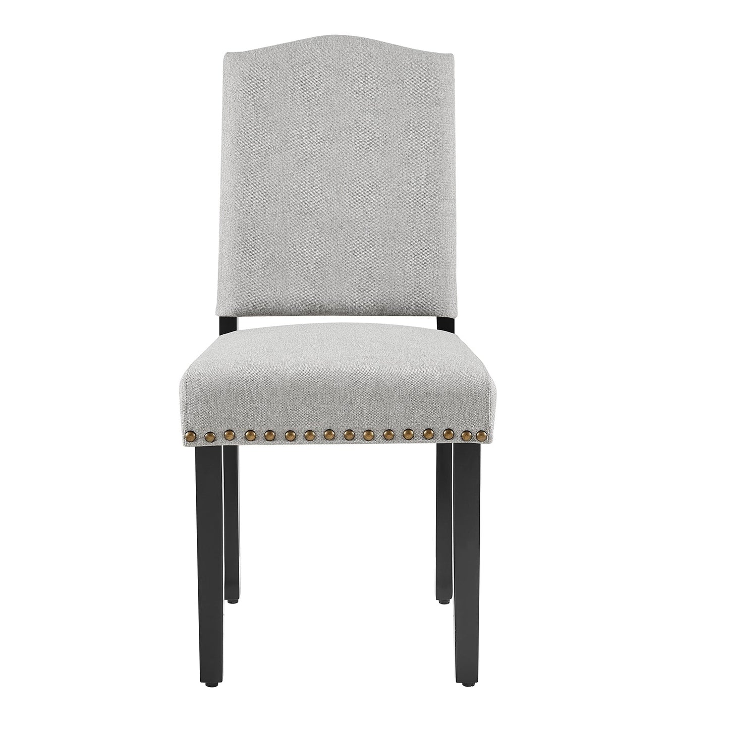 Ensemble de 2 chaises de salle à manger en tissu gris Draycott
