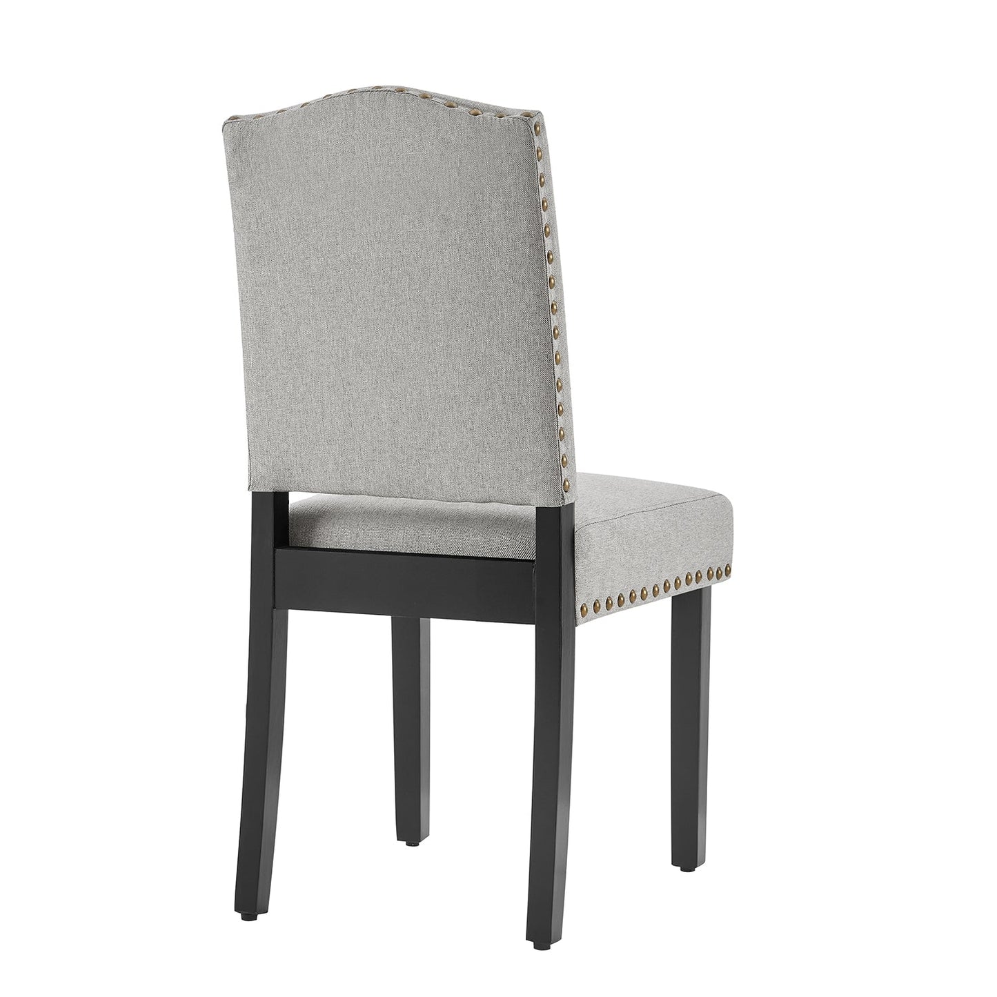 Ensemble de 2 chaises de salle à manger en tissu gris Draycott