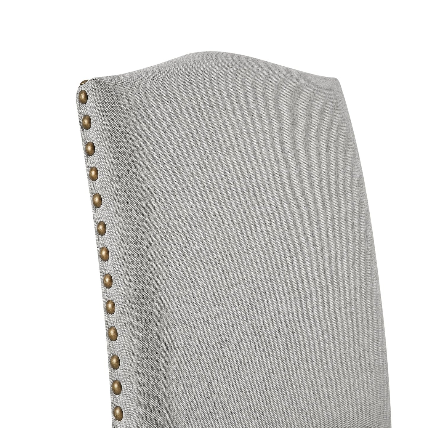 Ensemble de 2 chaises de salle à manger en tissu gris Draycott