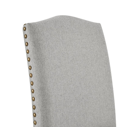 Ensemble de 2 chaises de salle à manger en tissu gris Draycott