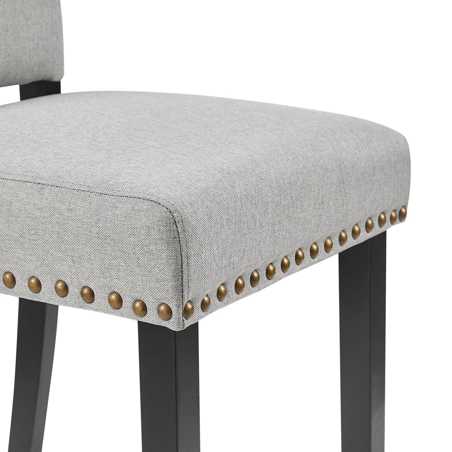 Ensemble de 2 chaises de salle à manger en tissu gris Draycott