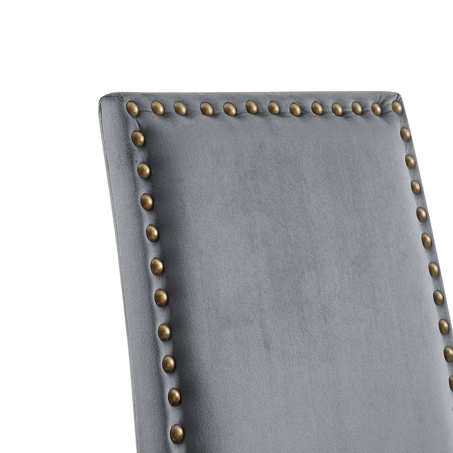 Ensemble de 2 chaises de salle à manger en velours gris Maidwell