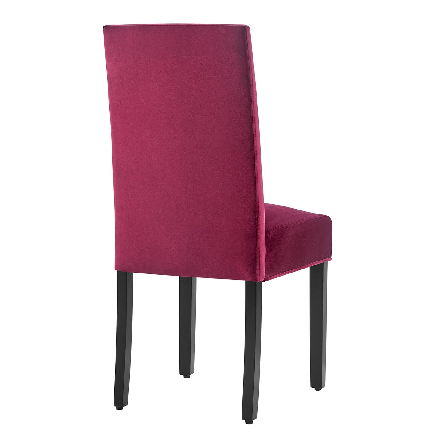 Ensemble de 2 chaises de salle à manger Maidwell en velours rouge cramoisi