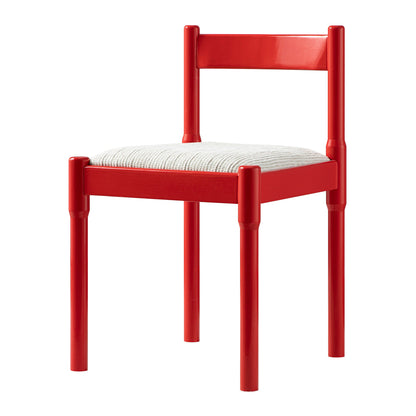 Chaise de salle à manger 2 en 1 Minley, rouge brillant
