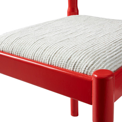 Chaise de salle à manger 2 en 1 Minley, rouge brillant