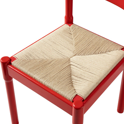 Chaise de salle à manger 2 en 1 Minley, rouge brillant