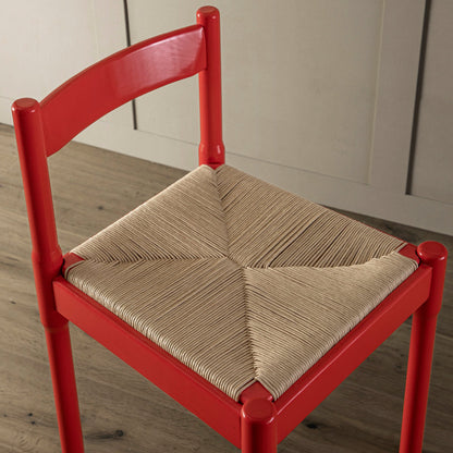 Chaise de salle à manger 2 en 1 Minley, rouge brillant