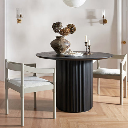 Chaise de salle à manger 2 en 1 Minley, taupe clair brillant