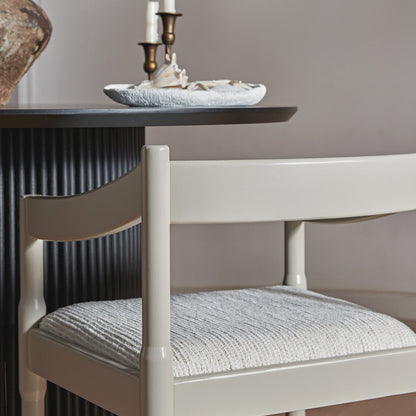 Chaise de salle à manger 2 en 1 Minley, taupe clair brillant