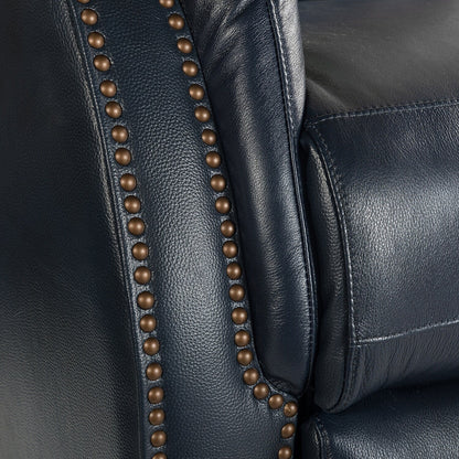 Fauteuil inclinable électrique Eduardo en cuir véritable avec port USB (lot de 2)