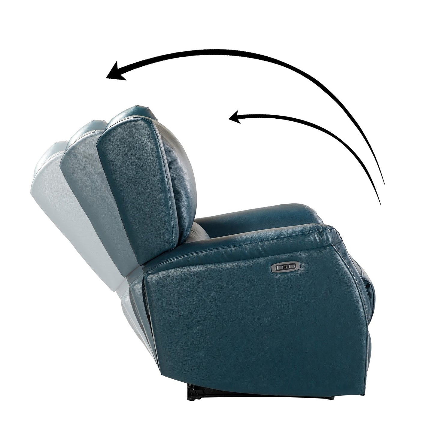 Fauteuil inclinable électrique Eduardo en cuir véritable avec port USB (lot de 2)