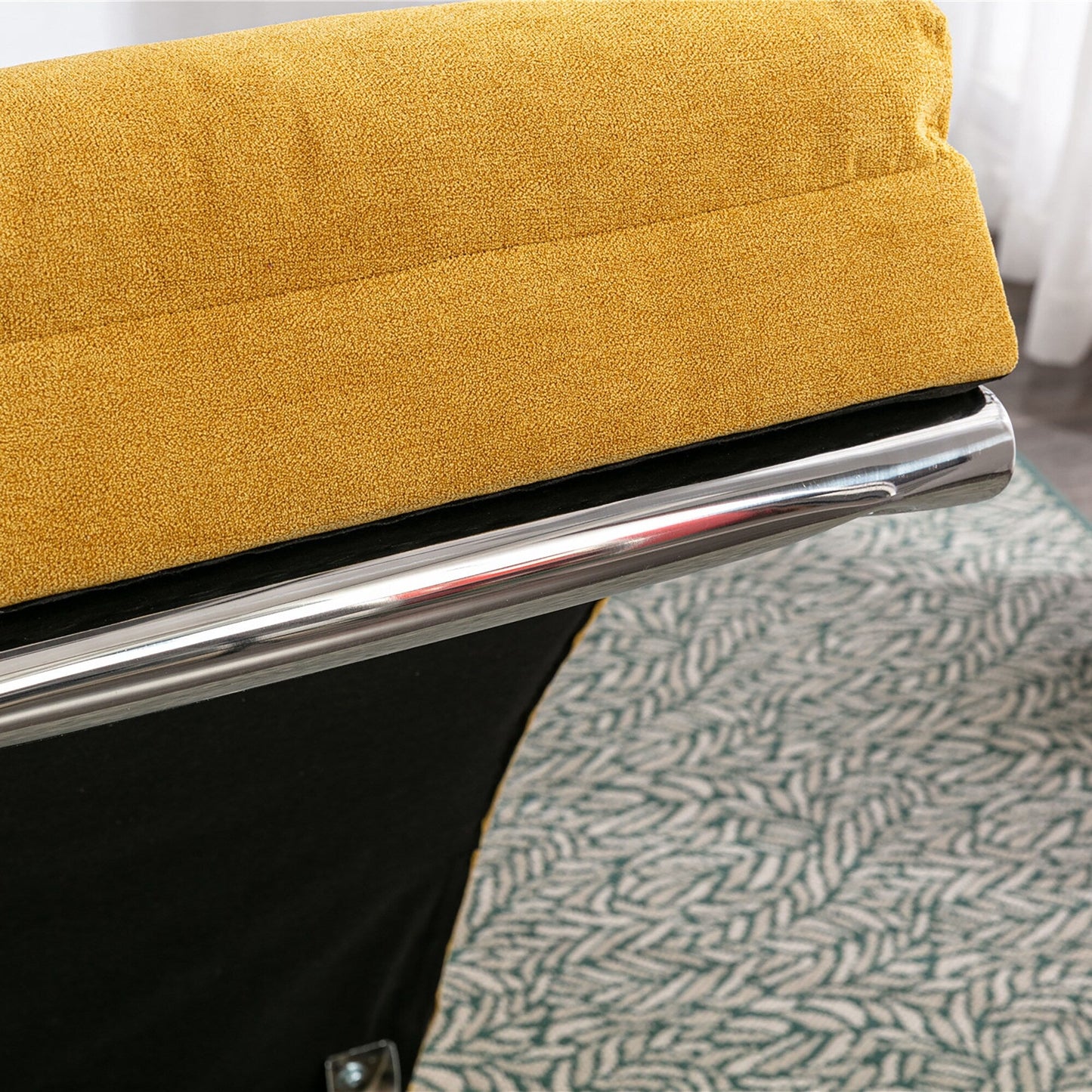 Fauteuil de massage ergonomique en lin, inclinable et capitonné, avec télécommande et 5 modes de vibration