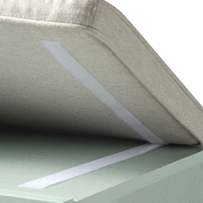 Banc de rangement en rotin tressé Frances avec coussin, menthe