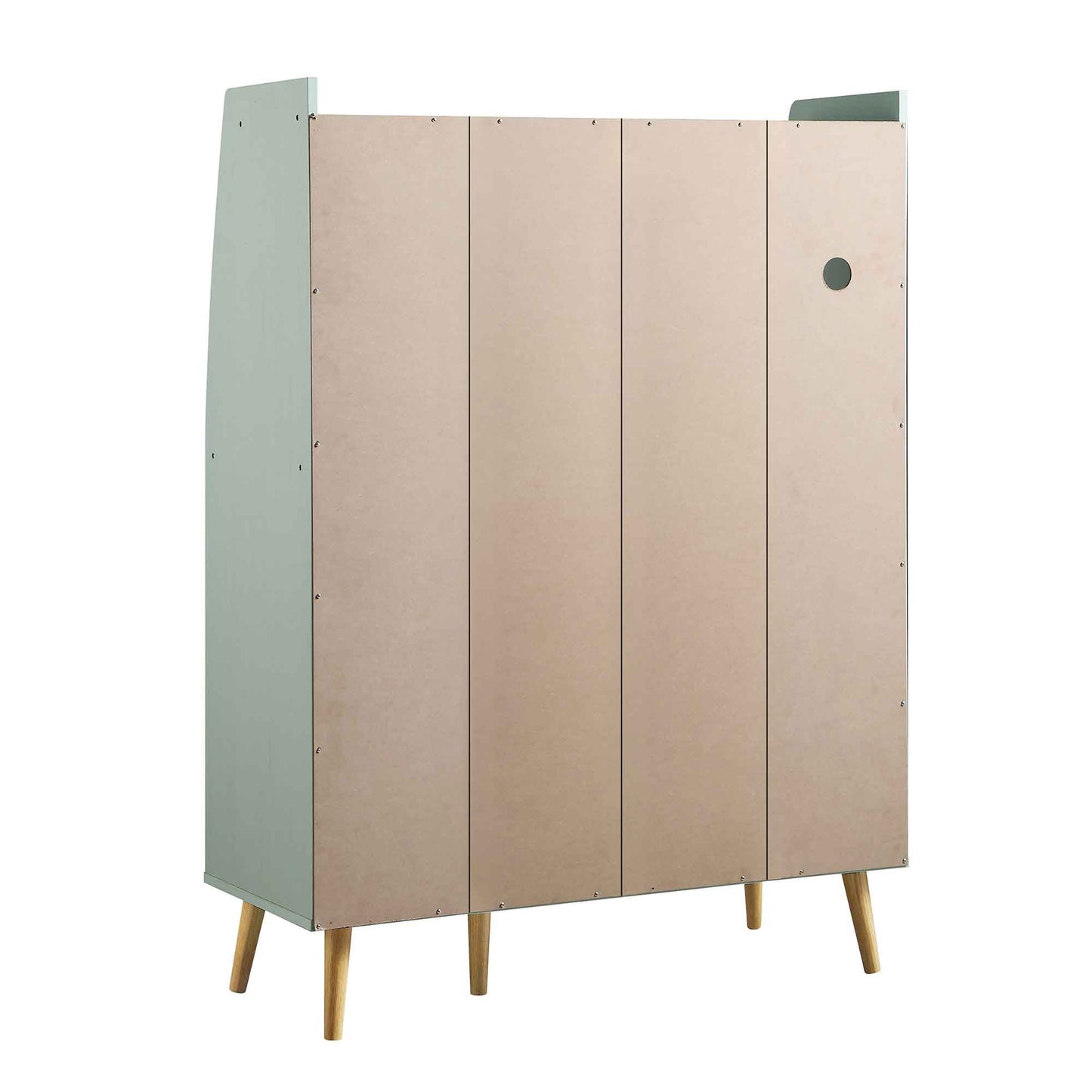 Meuble de cuisine en rotin tressé Frances, menthe