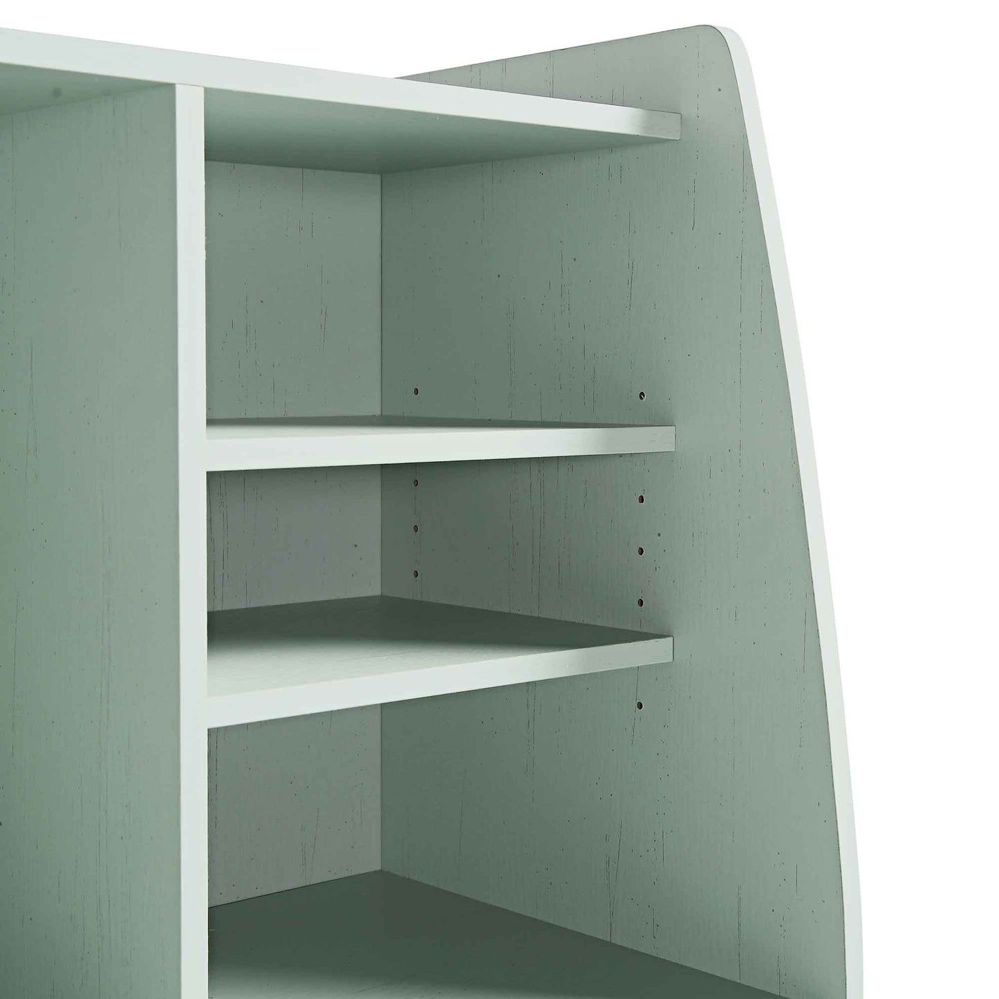 Meuble de cuisine en rotin tressé Frances, menthe