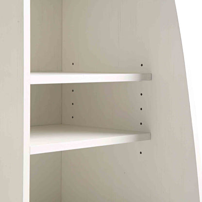 Meuble de cuisine en rotin tressé Frances, blanc