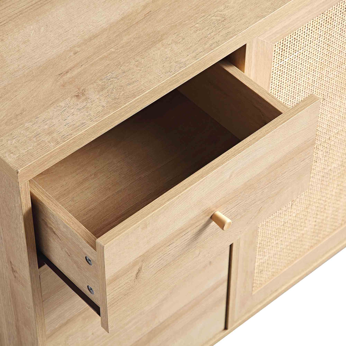 Commode en rotin tressé Frances, naturel