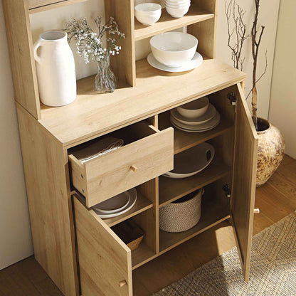 Commode en rotin tressé Frances, naturel