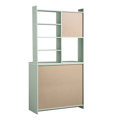 Commode en rotin tressé Frances, menthe