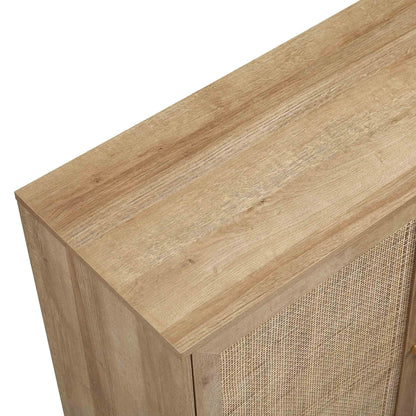 Vitrine en rotin tressé Frances, naturel