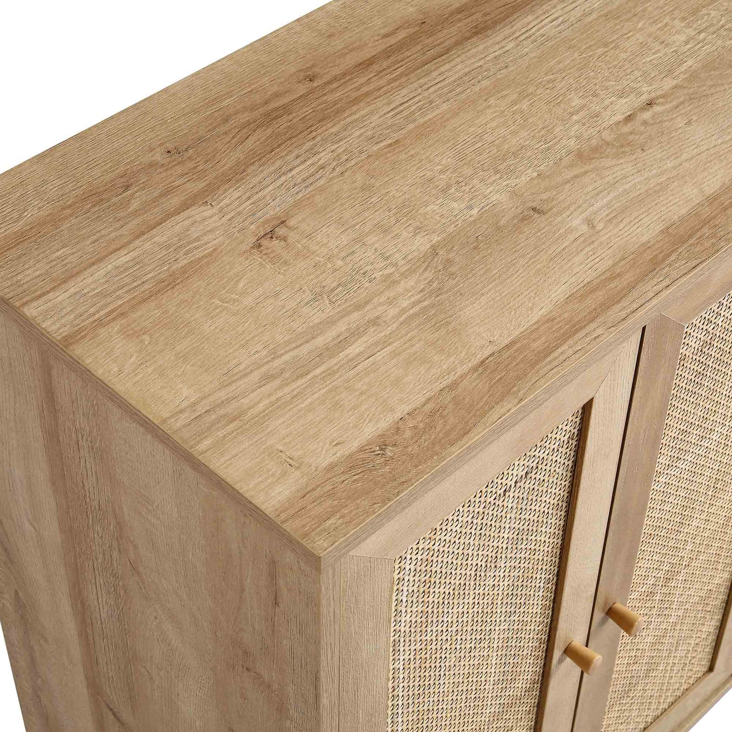 Meuble à boissons en rotin tressé Frances, naturel