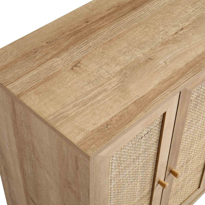 Meuble à boissons en rotin tressé Frances, naturel