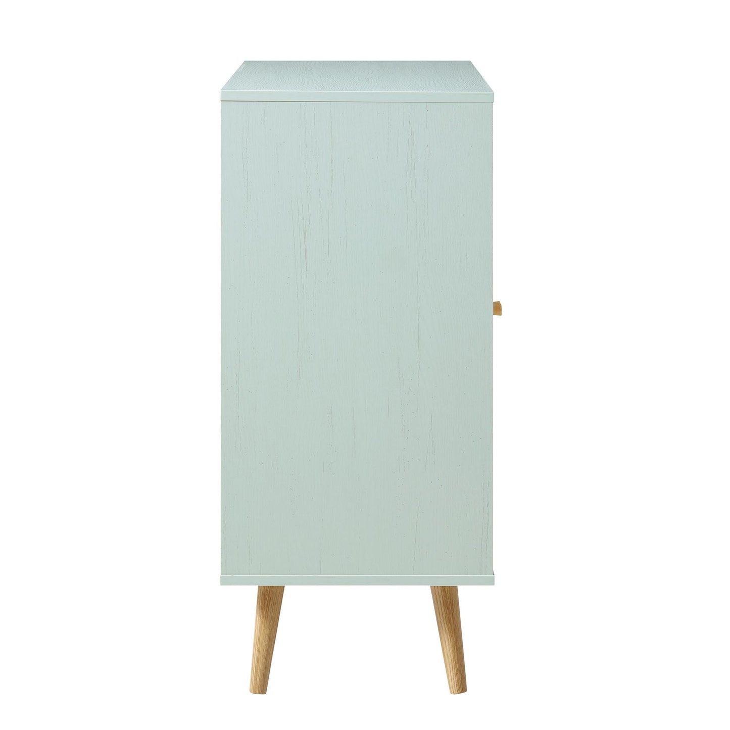 Meuble à boissons en rotin tressé Frances, menthe