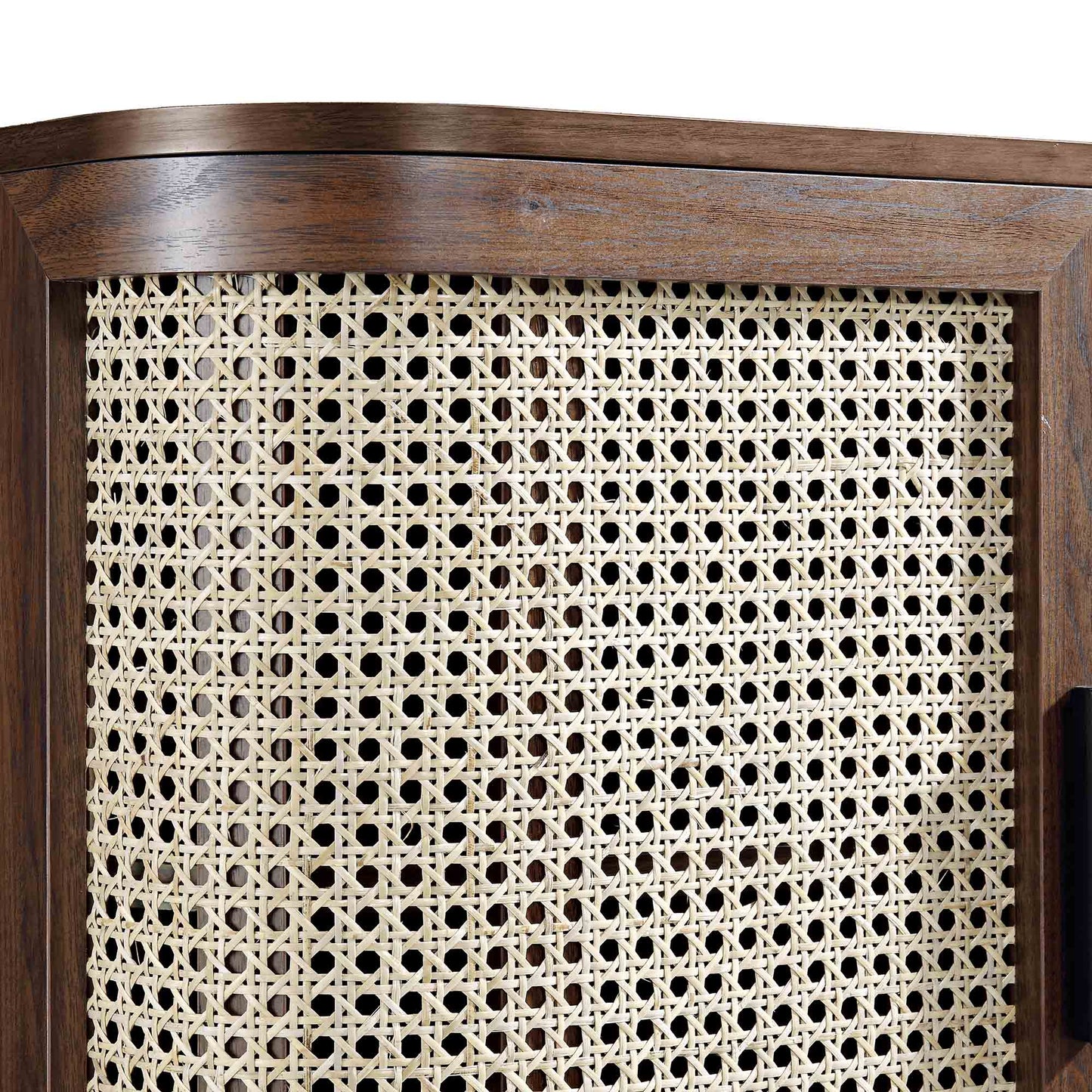 Buffet 2 portes en rotin courbé Izzy, noyer