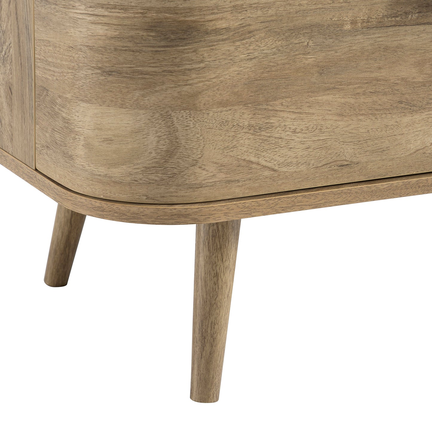 Petit buffet Izzy en rotin courbé à 1 tiroir, naturel