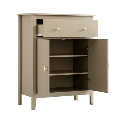 Petit buffet Oakham avec tiroir, gris foncé