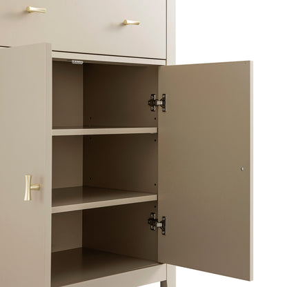 Petit buffet Oakham avec tiroir, gris foncé