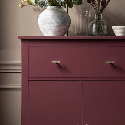 Petit buffet Oakham avec tiroir, merisier sauvage