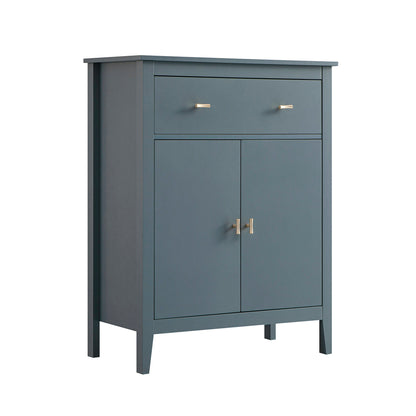 Petit buffet Oakham avec tiroir, bleu orage