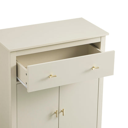 Petit buffet Oakham avec tiroir, blanc ombré