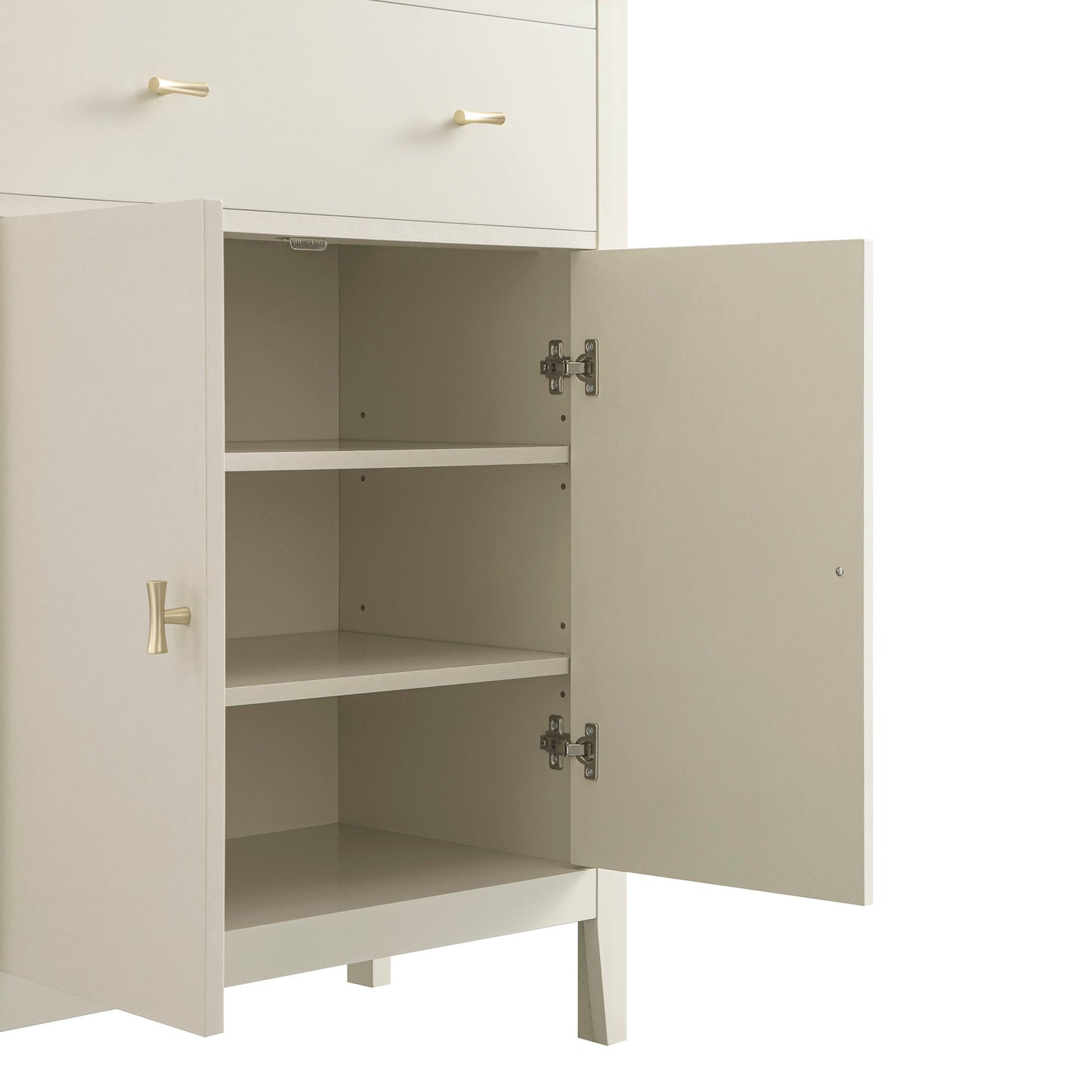 Petit buffet Oakham avec tiroir, blanc ombré