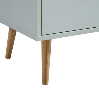 Commode 3 tiroirs en rotin tressé Anya couleur menthe