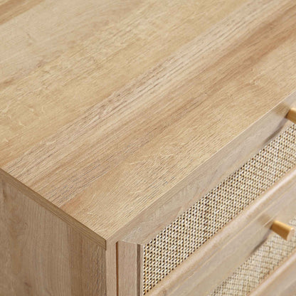 Commode 6 tiroirs en rotin tressé Frances, naturel