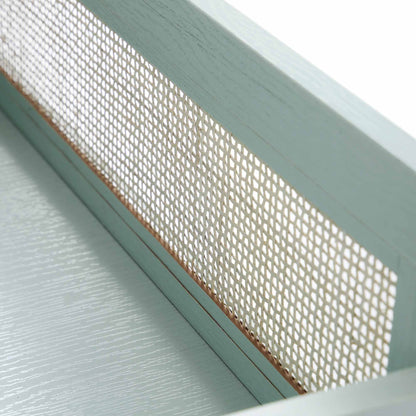 Commode 6 tiroirs en rotin tressé Frances, menthe