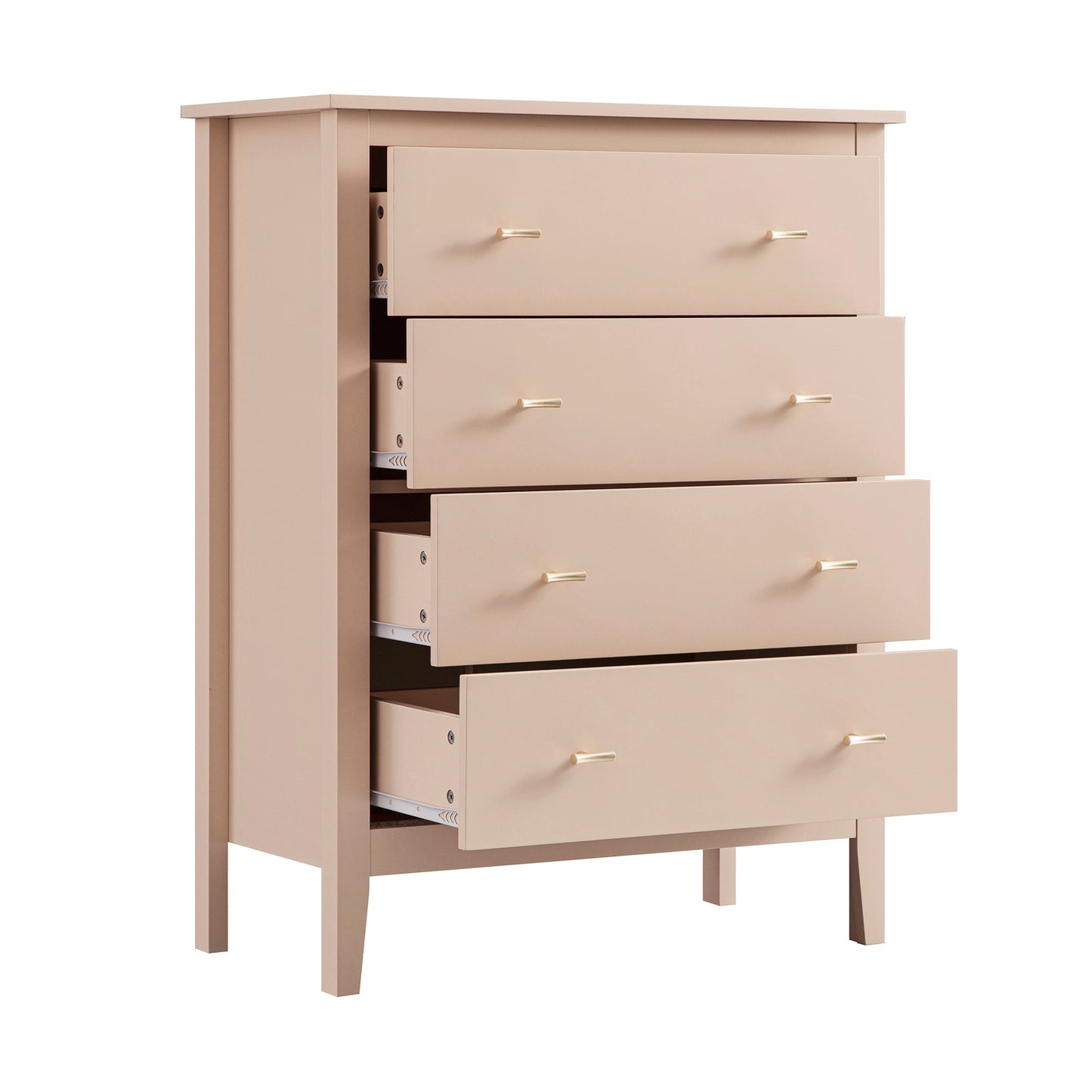 Commode 4 tiroirs Oakham, rose nude