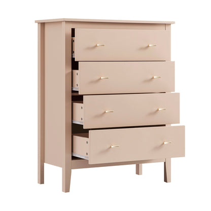 Commode 4 tiroirs Oakham, rose nude