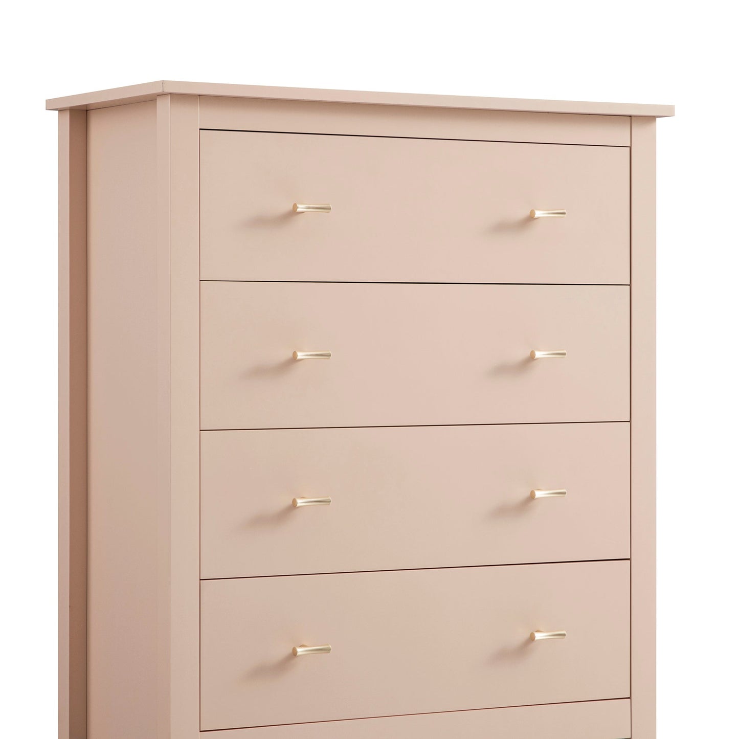 Commode 4 tiroirs Oakham, rose nude
