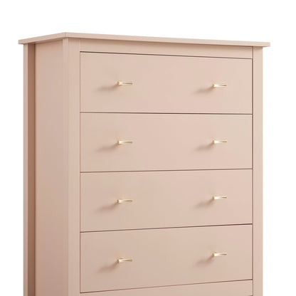Commode 4 tiroirs Oakham, rose nude