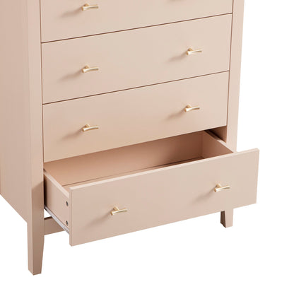 Commode 4 tiroirs Oakham, rose nude