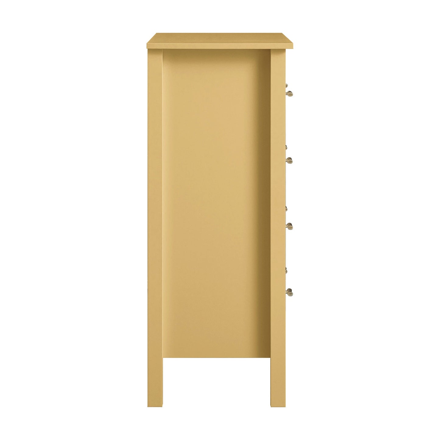 Commode Oakham à 4 tiroirs, rotin jaune