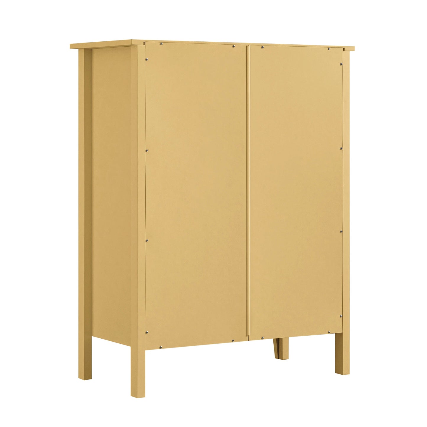 Commode Oakham à 4 tiroirs, rotin jaune